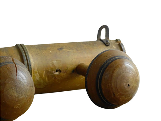 French Vintage Bamboo Coat Hooks with three pegs, faux bamboo