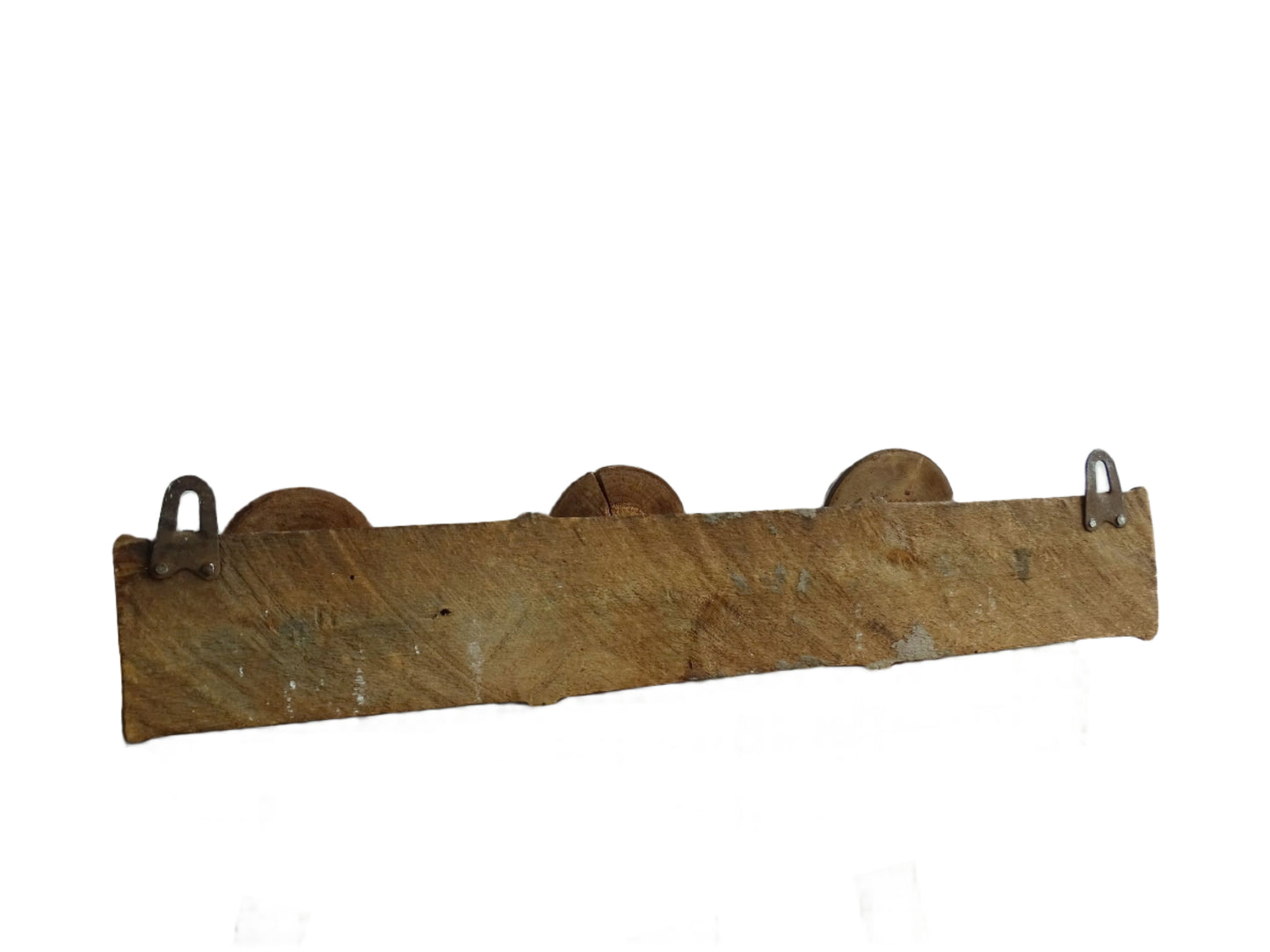 French Vintage Bamboo Coat Hooks with three pegs, faux bamboo