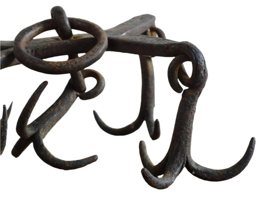 French Antique Wrought Iron Meat Hooks