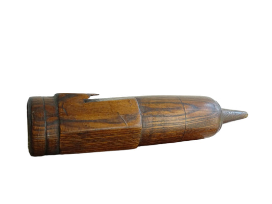 French antique wooden whetstone holder or coffin, with rich patina