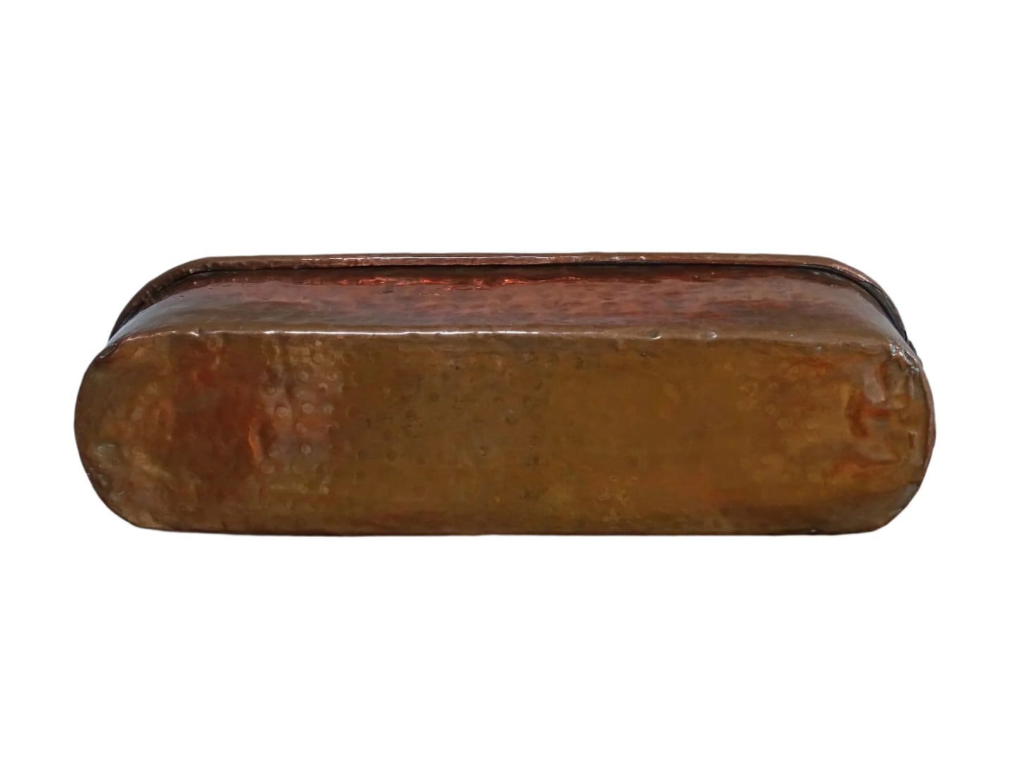 French Antique Hammered Copper Poissonnière, Fish Kettle or Fish Poacher with Wrought Iron Handle