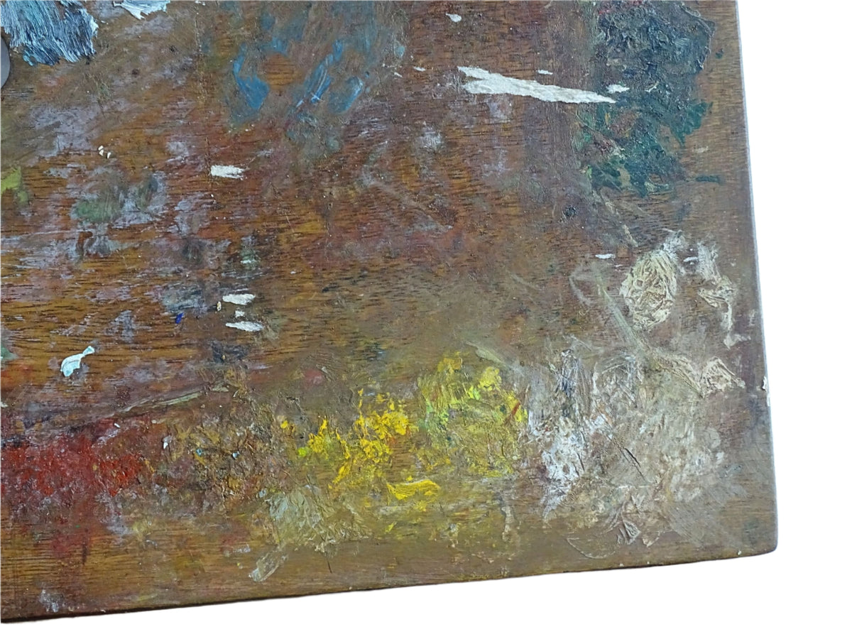 French vintage paint palette, vintage art supplies