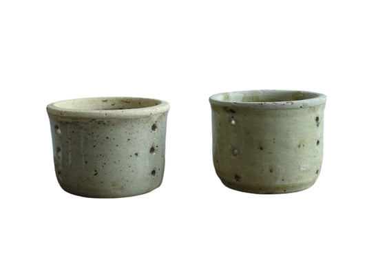 Two Antique French Faisselle Cheese Strainers