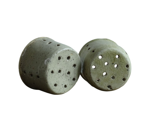 Two Antique French Faisselle Cheese Strainers