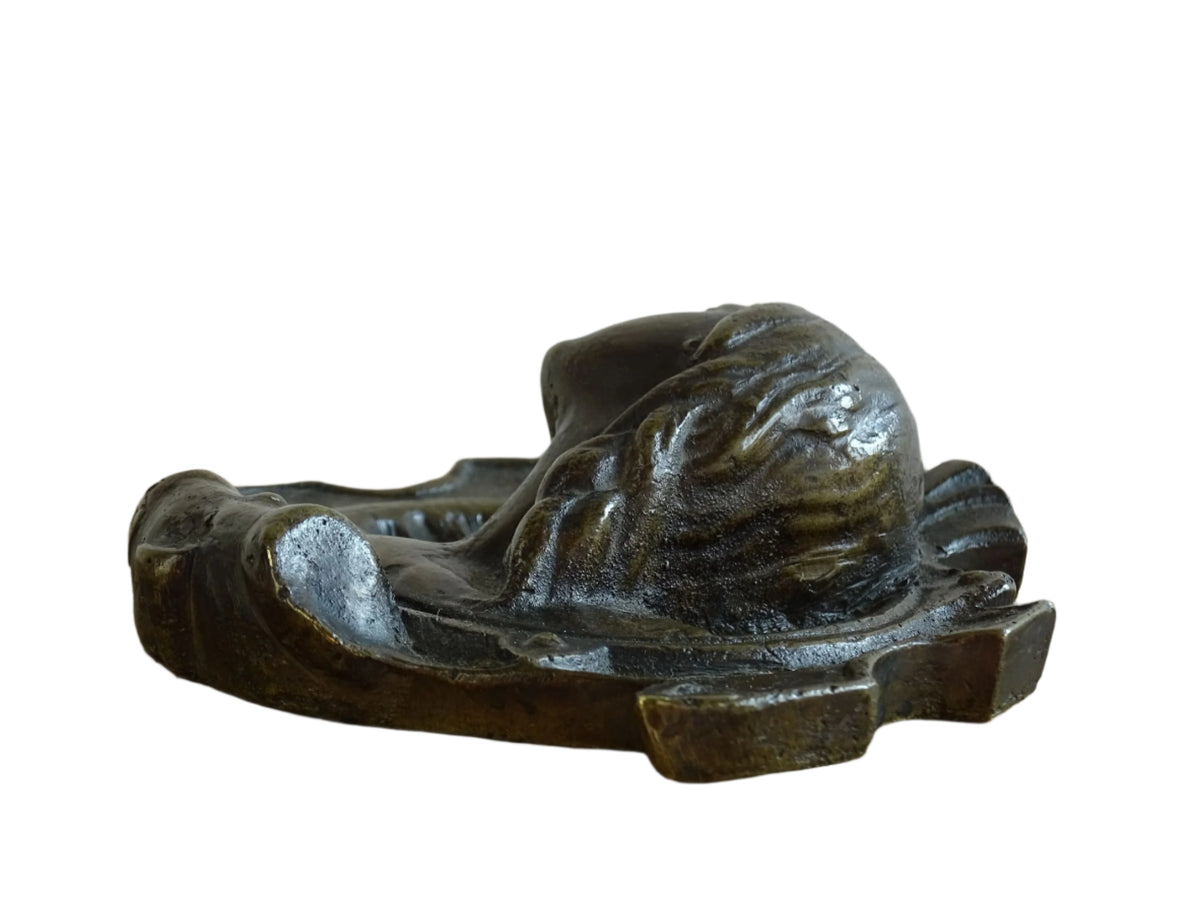 French antique Bronze Plaque Depicting a Woman
