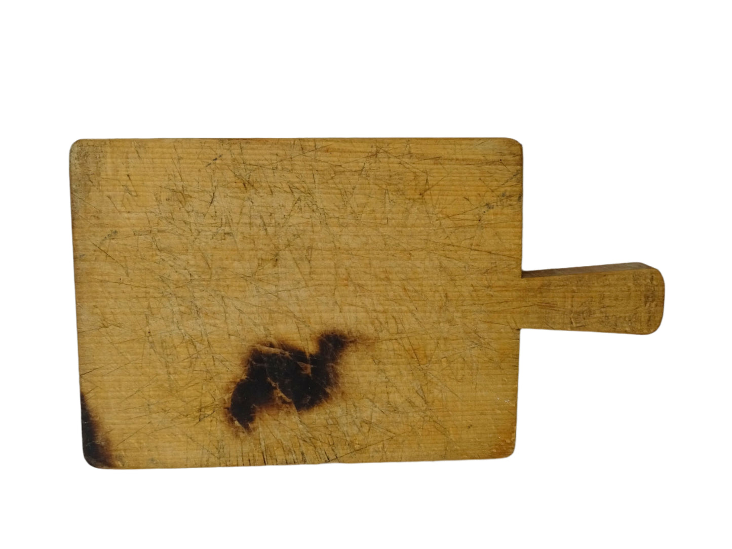 Tabla de cortar de madera antigua francesa de 14,9"