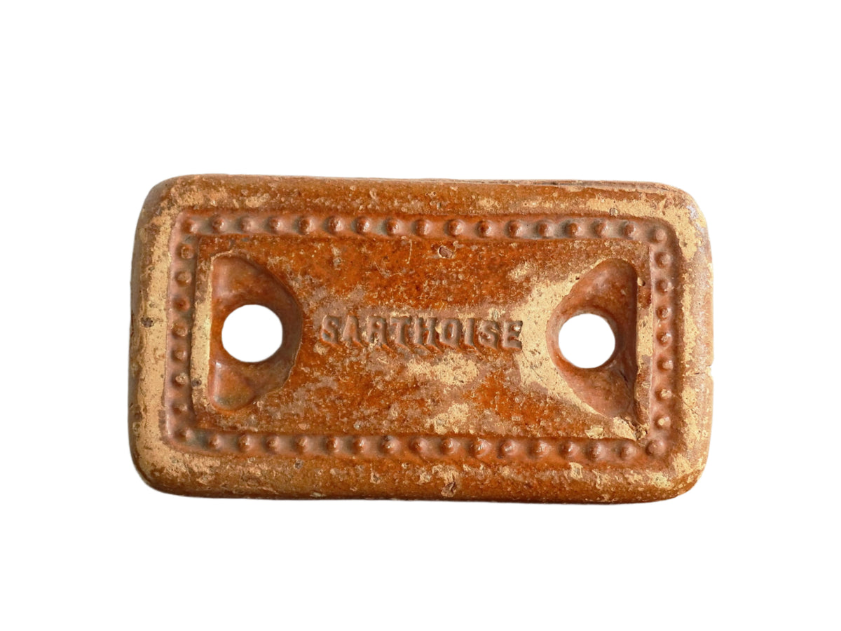 Antique Red Brique Chauffe-Lit or Brick Bed Warmer in terracotta. French antique ceramic bed warmer.