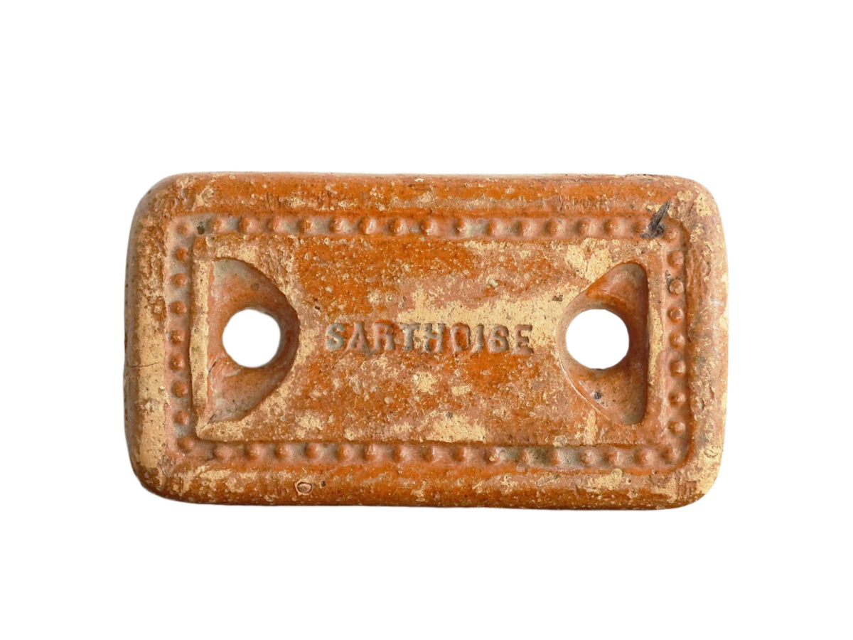 Antique Red Brique Chauffe-Lit or Brick Bed Warmer in terracotta. French antique ceramic bed warmer.