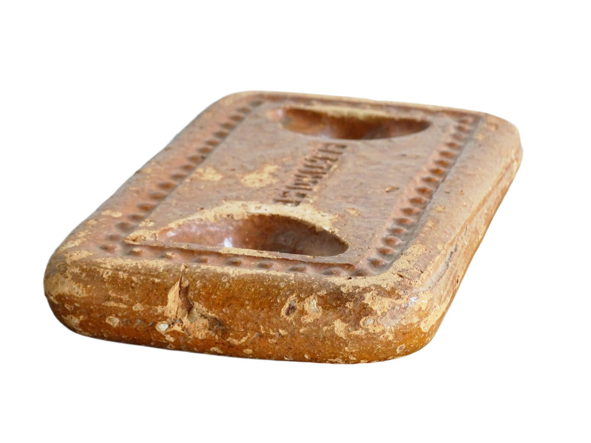 Antique Red Brique Chauffe-Lit or Brick Bed Warmer in terracotta. French antique ceramic bed warmer.