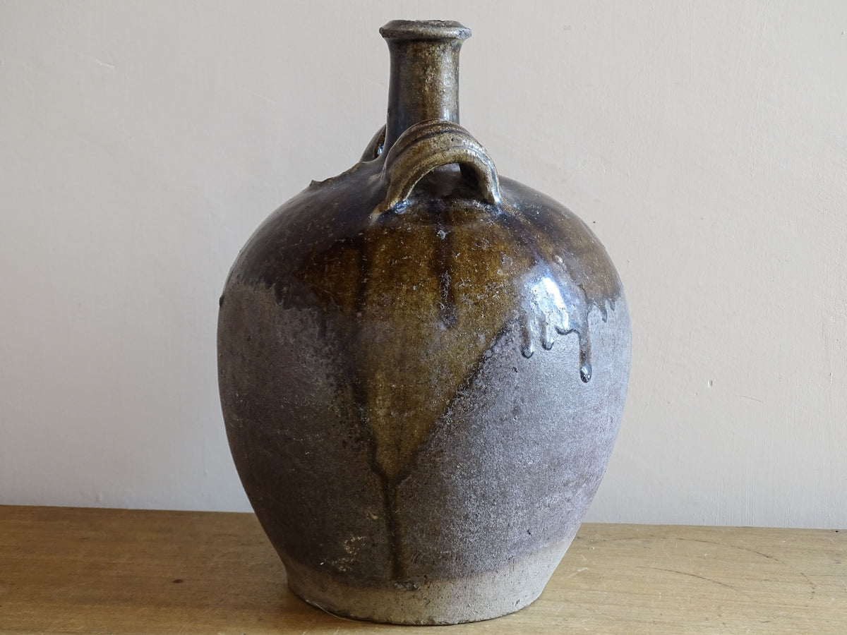 South West France water jug with central spout and loop handles