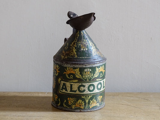 Early 20th century French alcool spirit jug with conical top and pouring spout