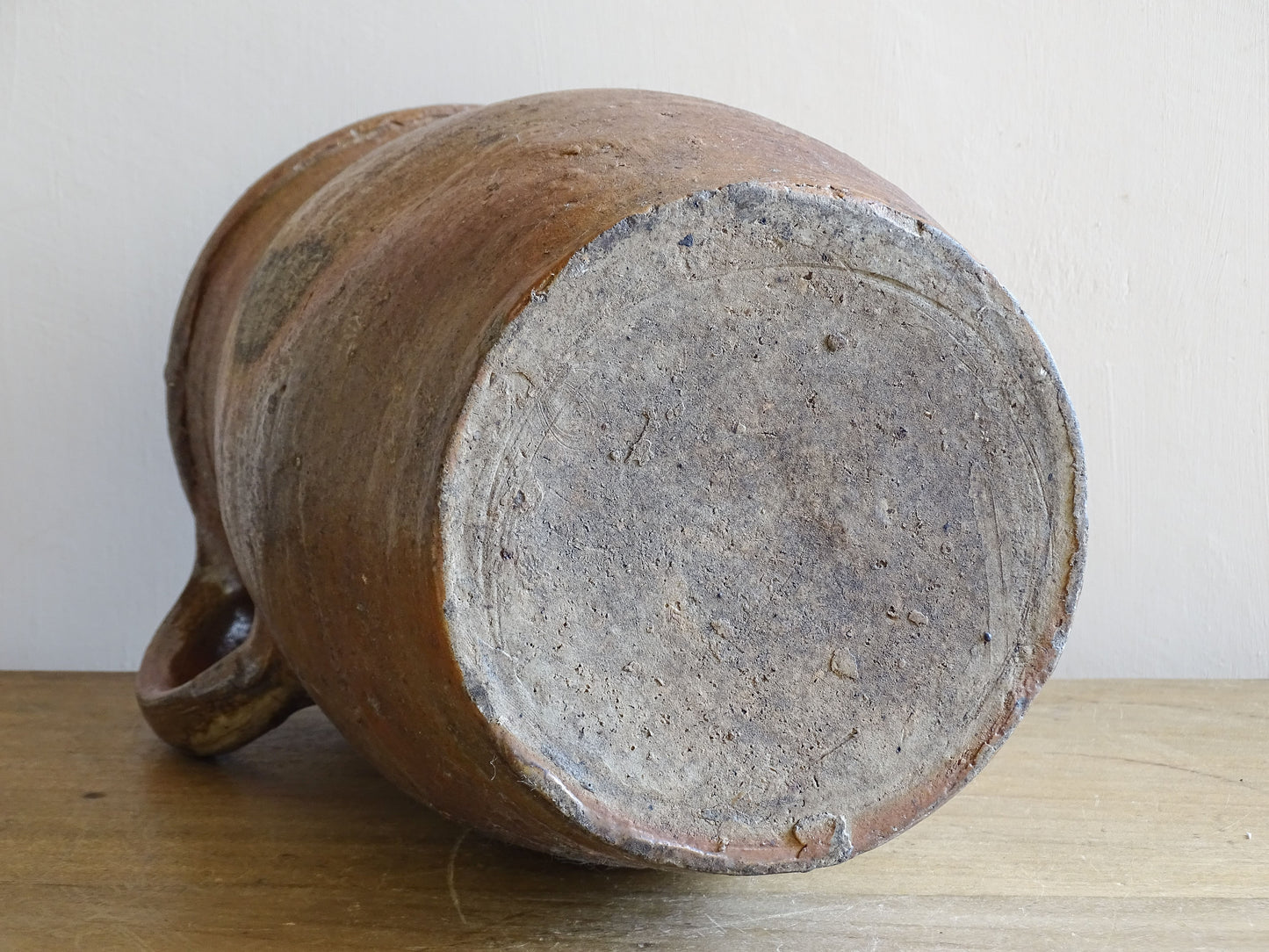 Decorative French earthenware pitcher