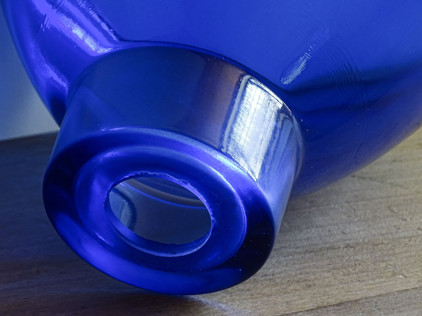 Cobalt blue glass pendant light shade for home interiors