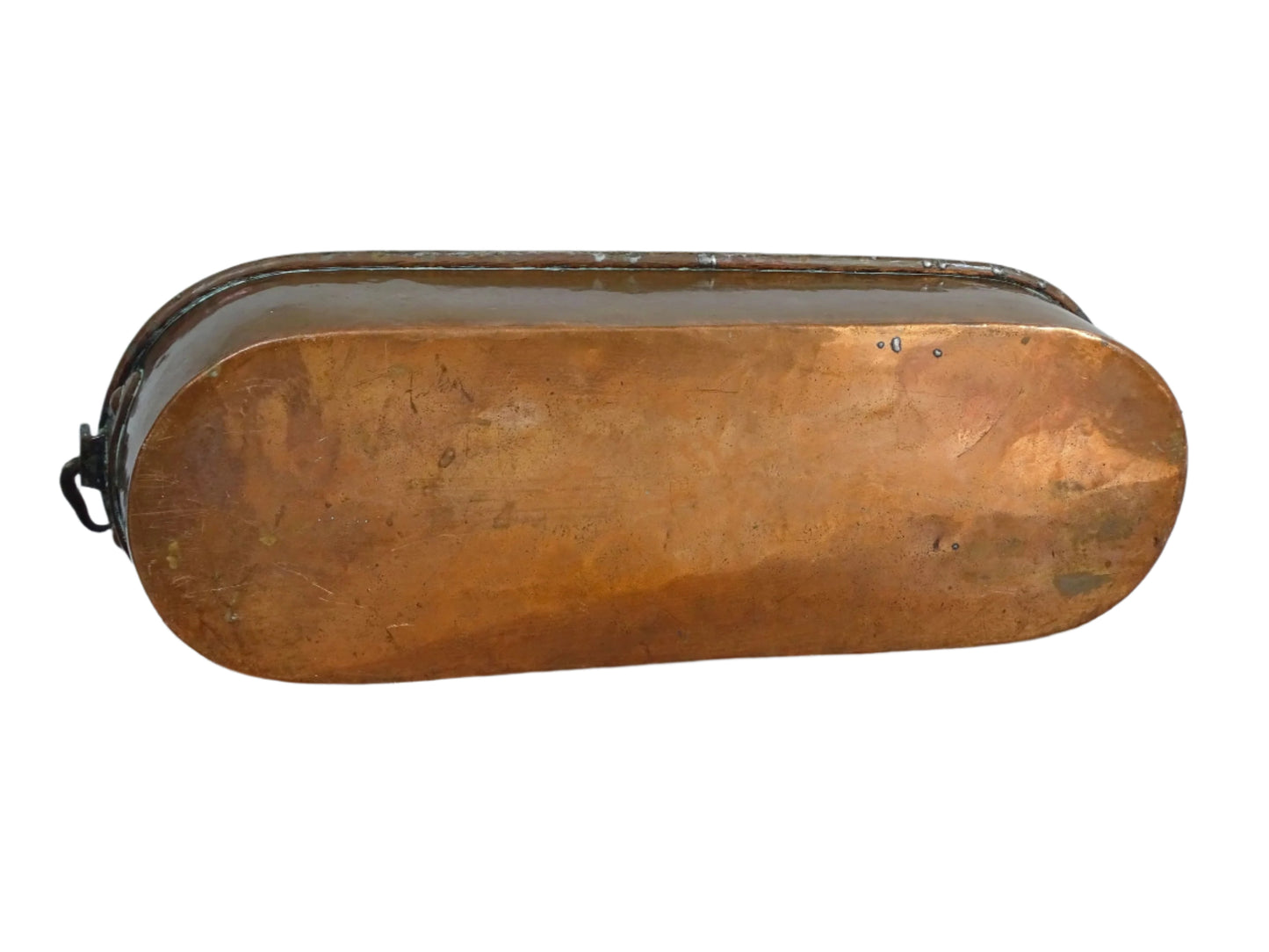 Antique French Copper Poissonnière, Fish Kettle or Fish Poacher with Wrought Iron Handle