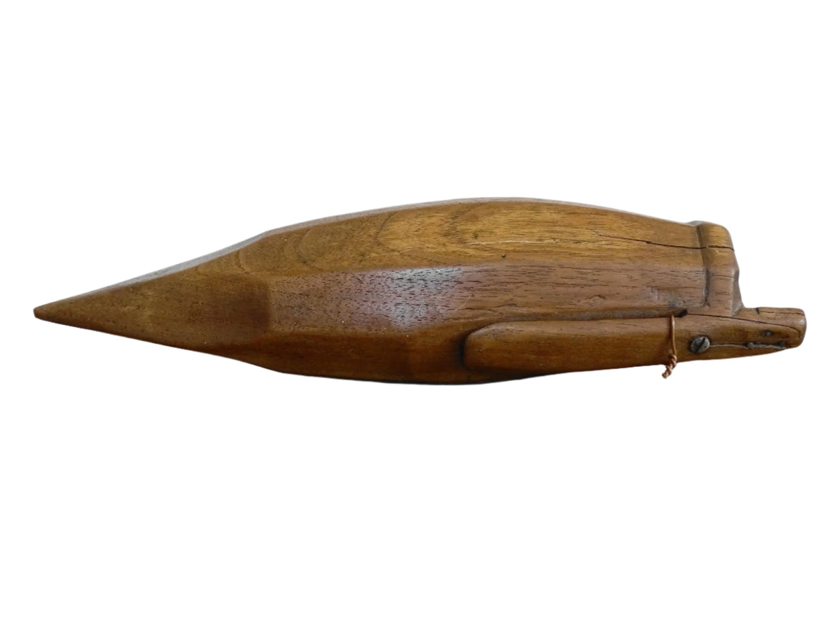 Antique Wooden Whetstone Holder or Coffin
