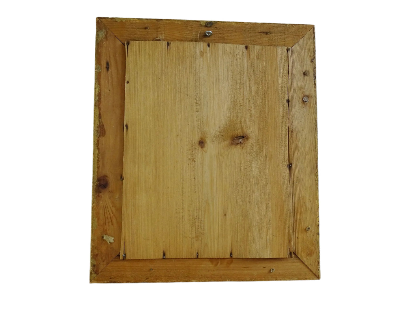 French Antique Lithograph Print of St. Antoine de Padoue or Saint Anthony of Padua in Gold Frame with Red Velvet Inset. Antique Religious Lithograph.