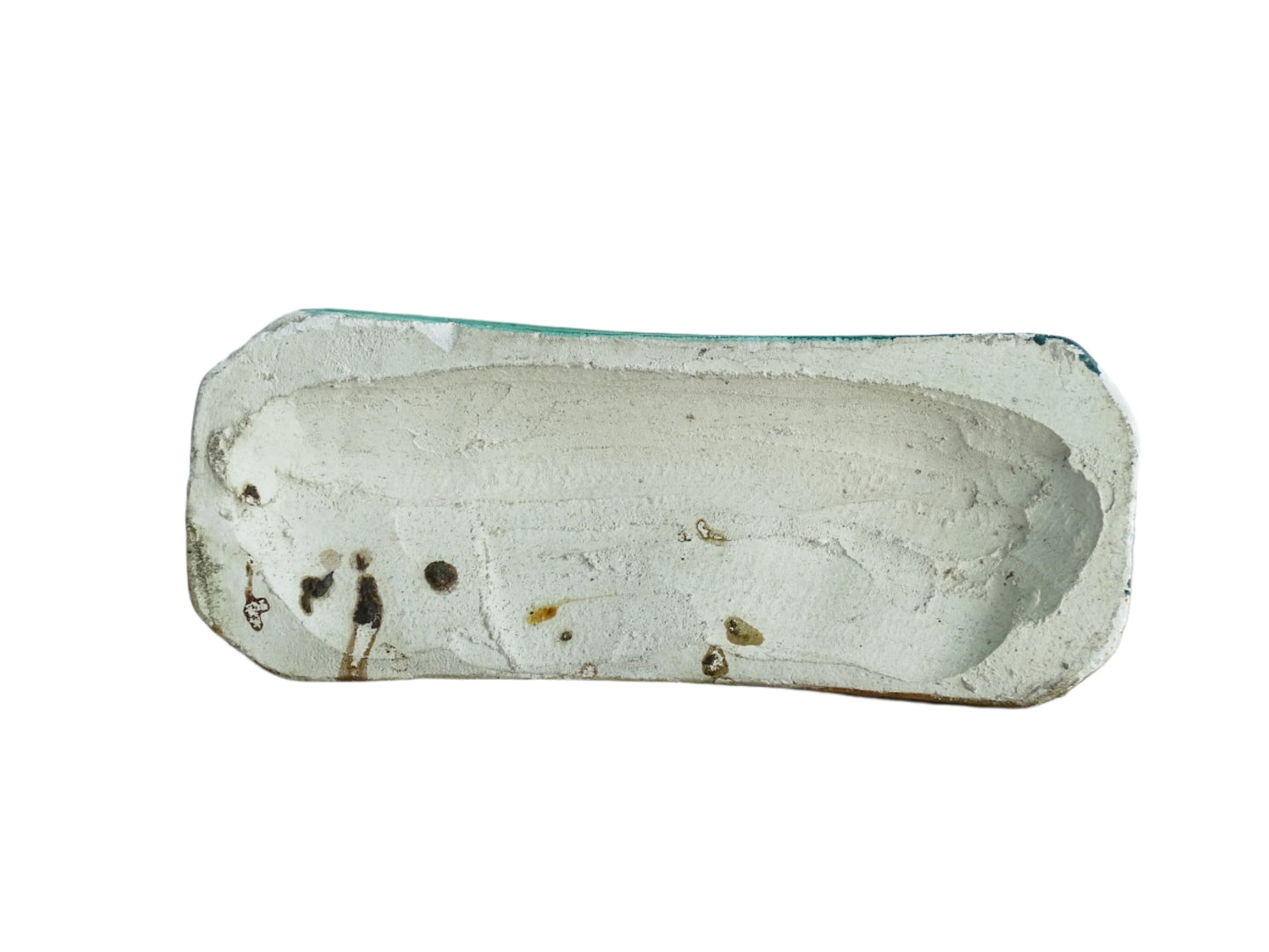Naïve Painted Plaster Lion Painted Gold with a Green Base
