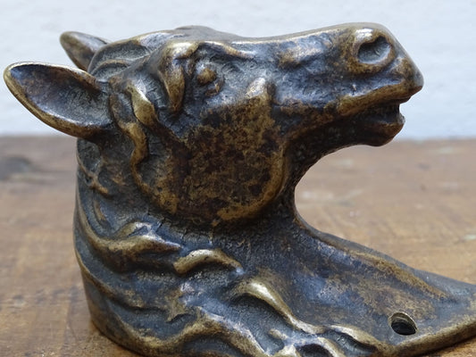 Vintage Brass Horse Hooks Pair