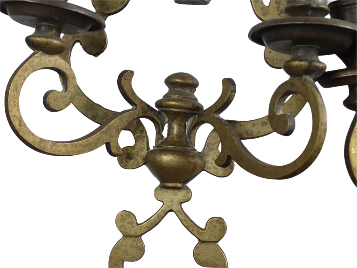 Pair of Vintage Brass Wall Sconces