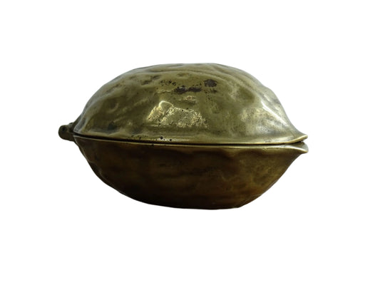 Vintage Brass Nutcracker in the Shape of a Walnut