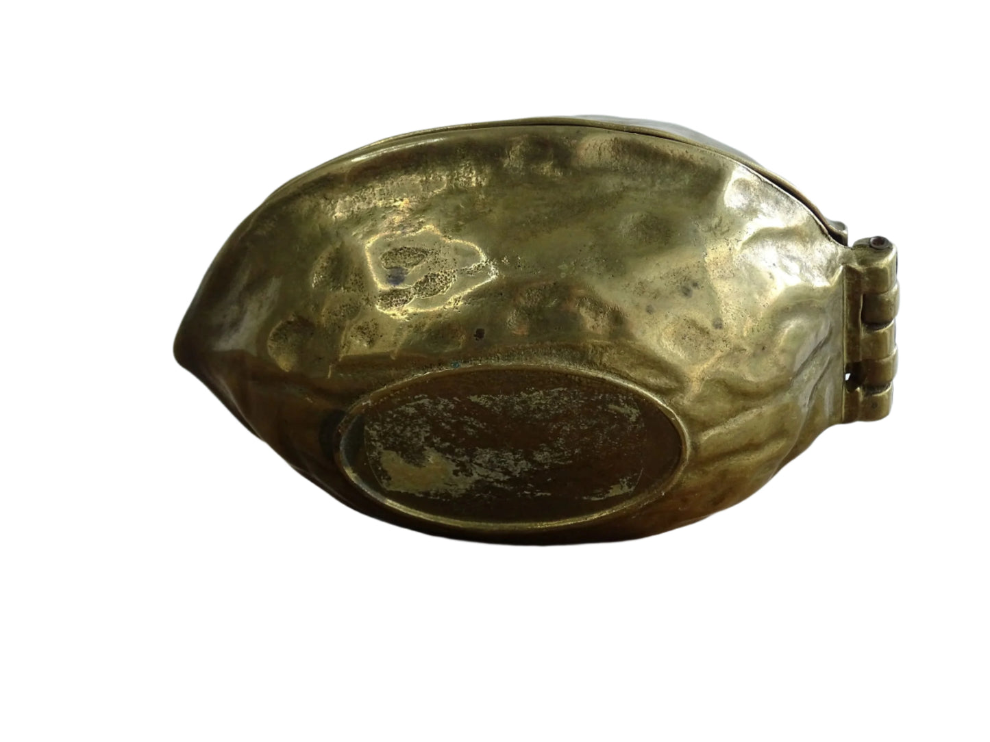 Vintage Brass Nutcracker in the Shape of a Walnut