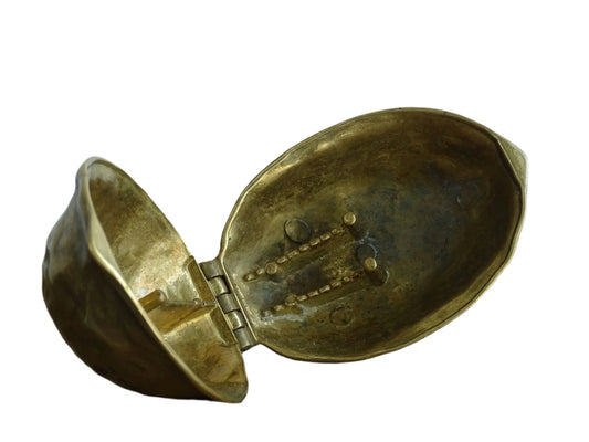 Vintage Brass Nutcracker in the Shape of a Walnut