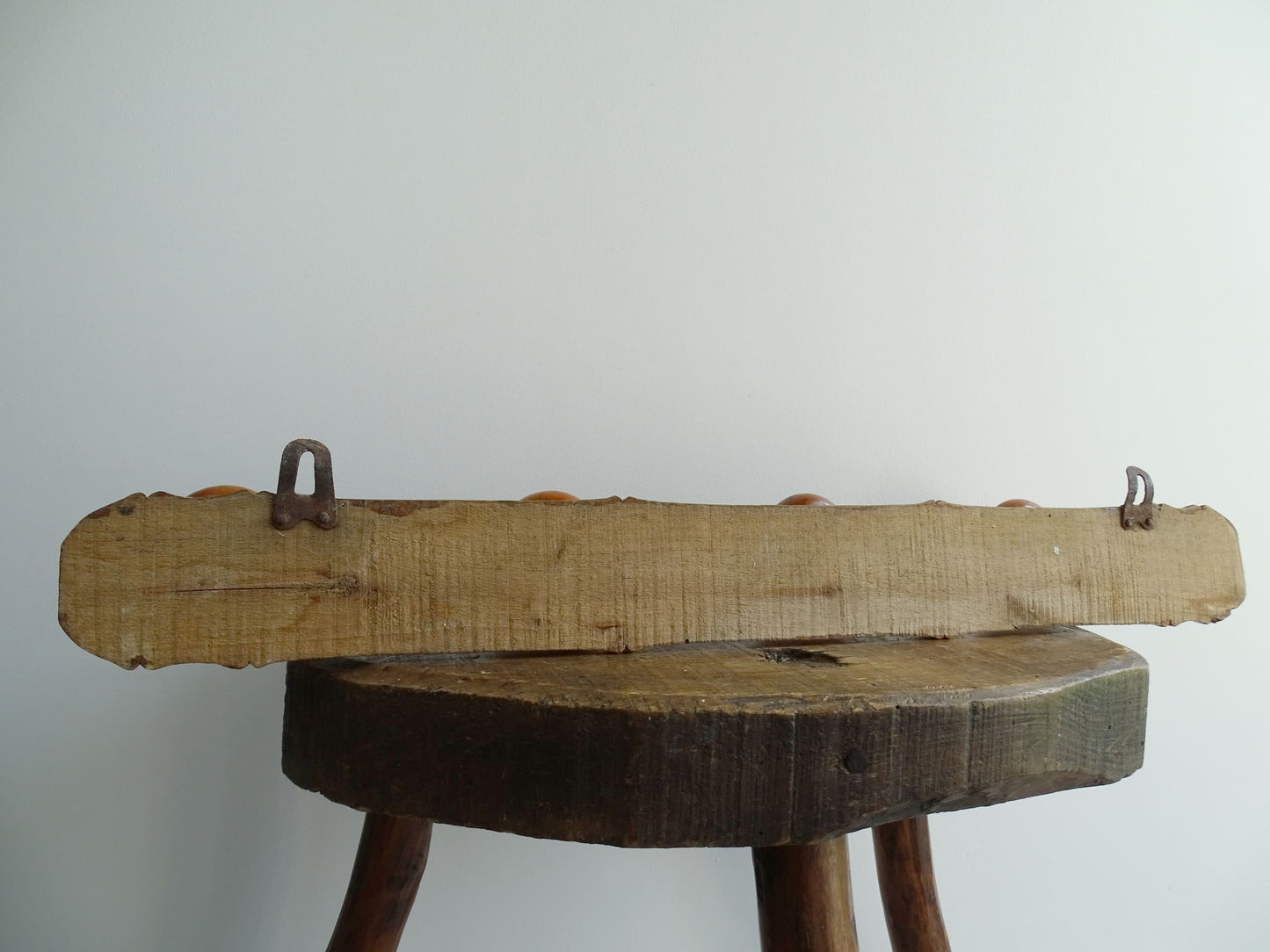Vintage French Wooden Bamboo Style Coat Hooks
