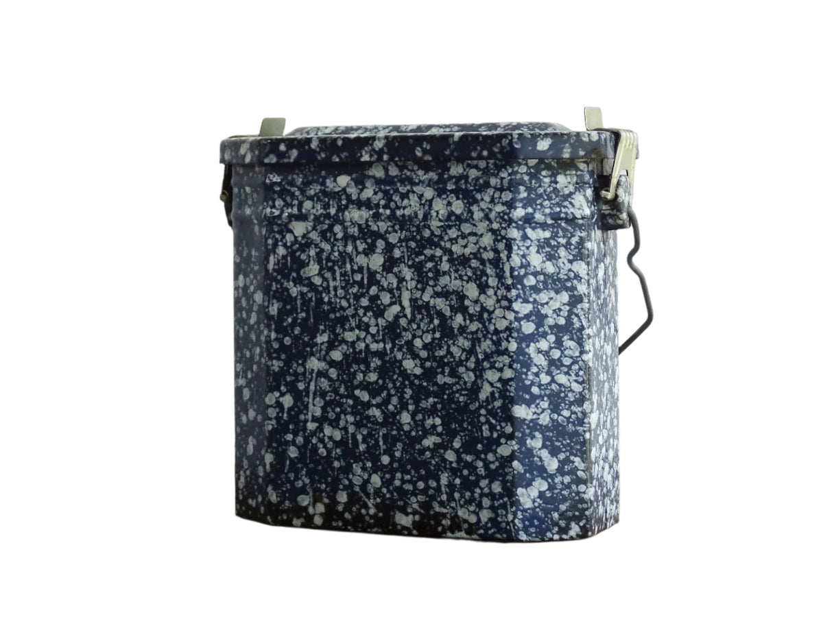 Vintage French Graniteware Enamel Lunch Box Container
