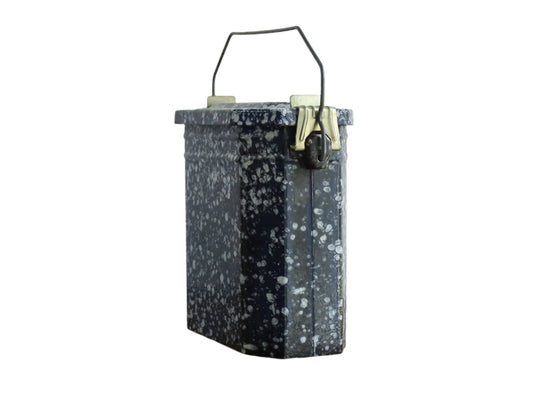 Vintage French Graniteware Enamel Lunch Box Container
