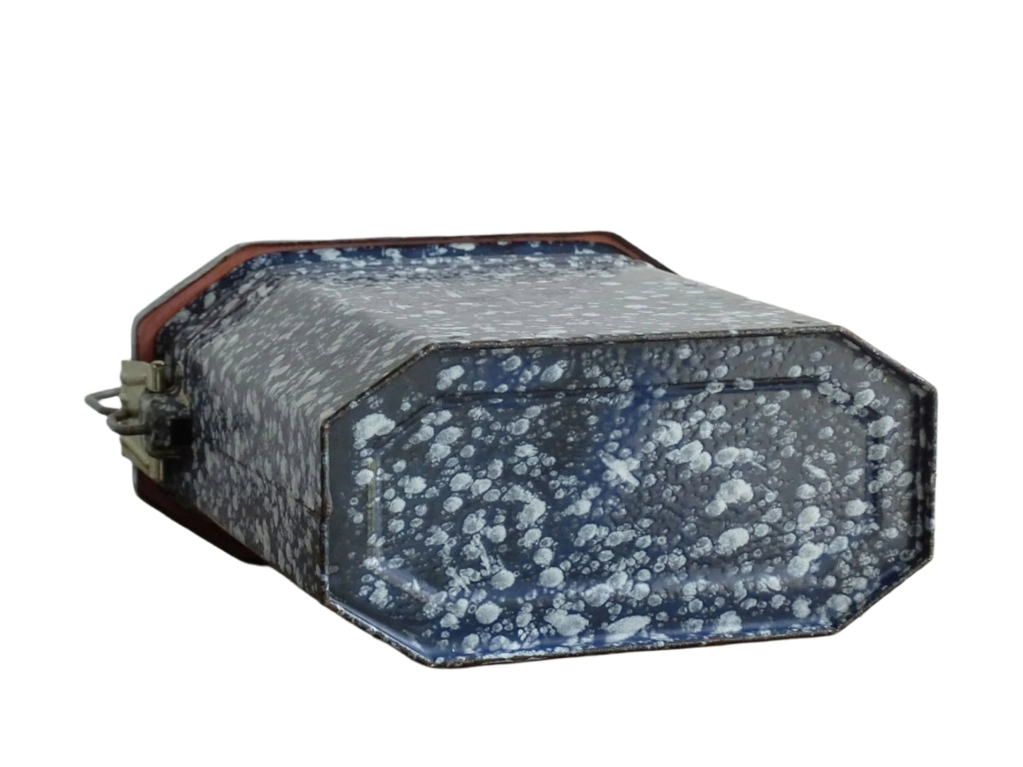 Vintage French Graniteware Enamel Lunch Box Container