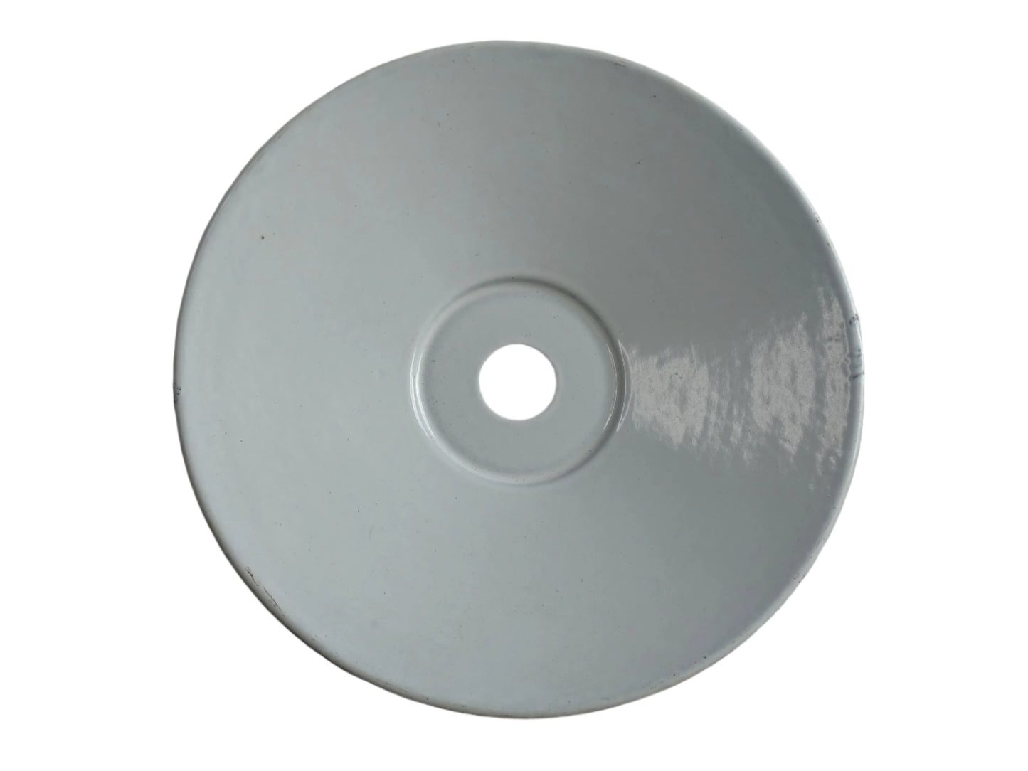 Vintage French Enamel Green Light Shade