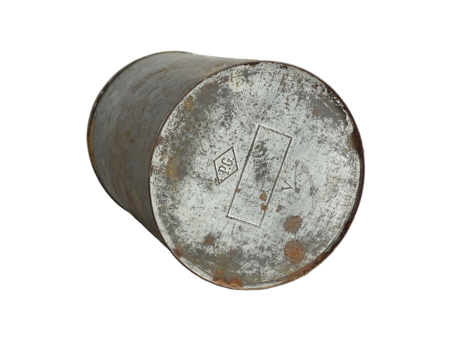 Vintage French Shop Display Pierrot Gourmand Tin, Silver Tin