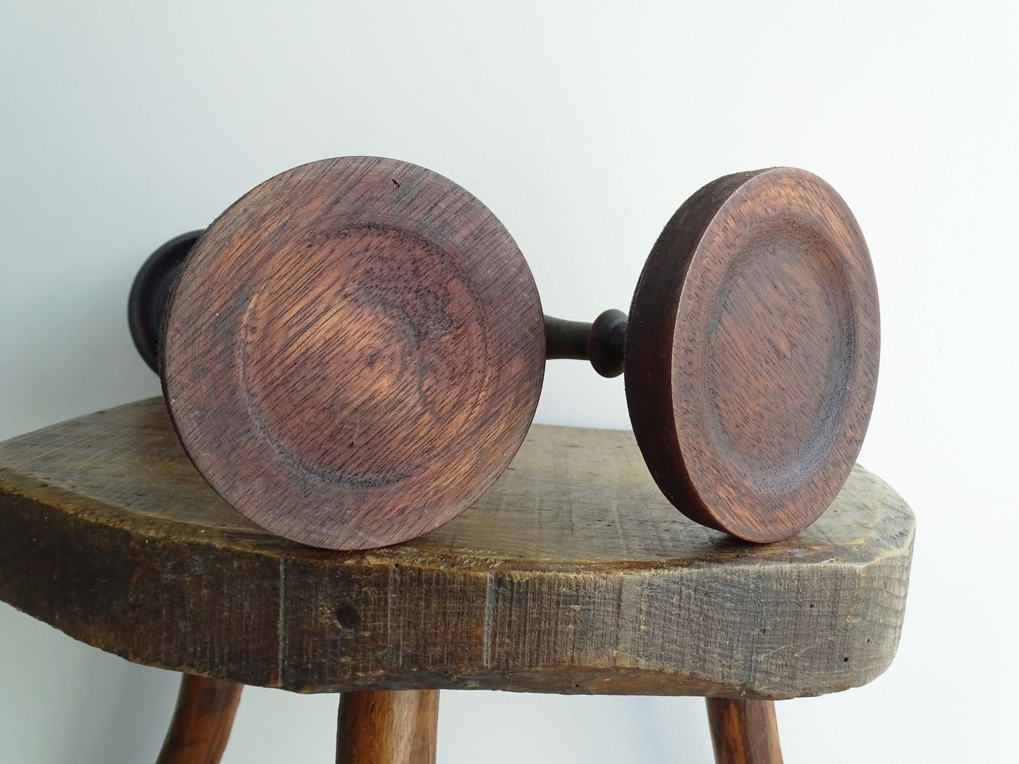 Pair of Vintage Wooden French Hat Stands