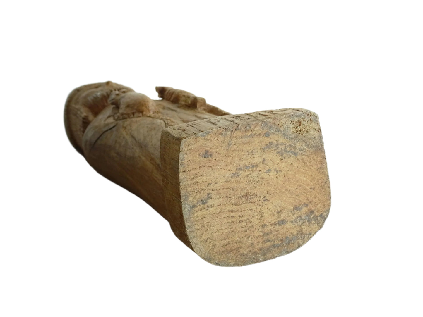 Vintage French Wooden St Pierre Statue