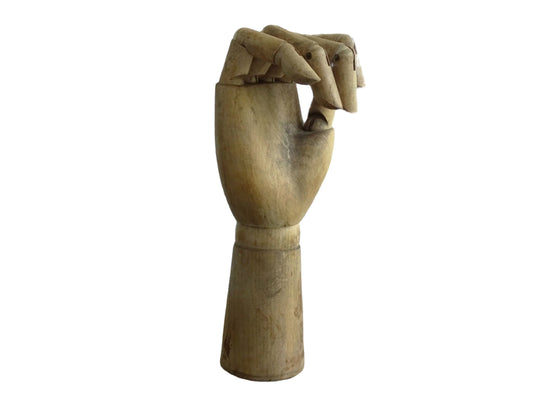 Vintage Wooden Articulated Hand for Artists, Hand Model