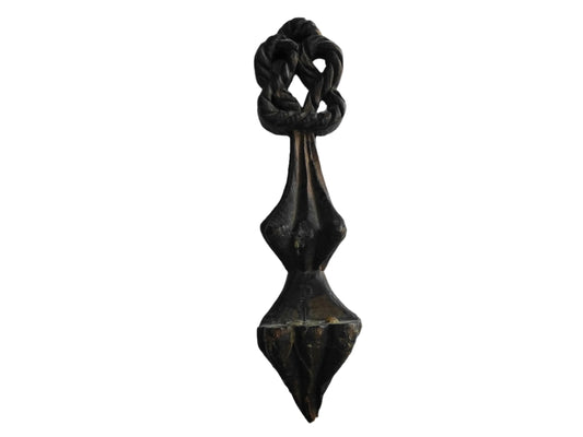 French antique wooden candle sconce with a carved wood detailing and rope effect. Antique wall decor.