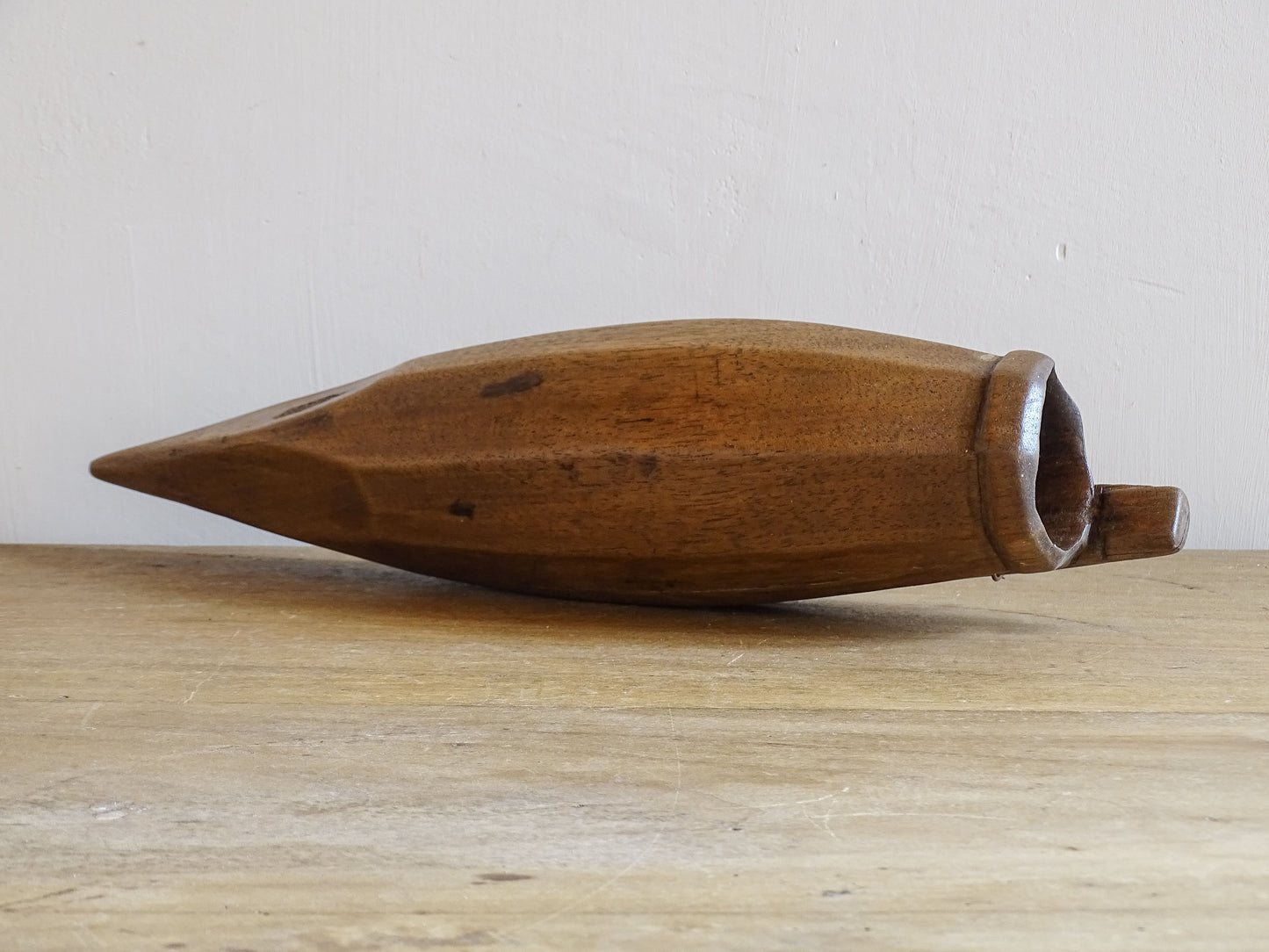 Antique Wooden Whetstone Holder or Coffin
