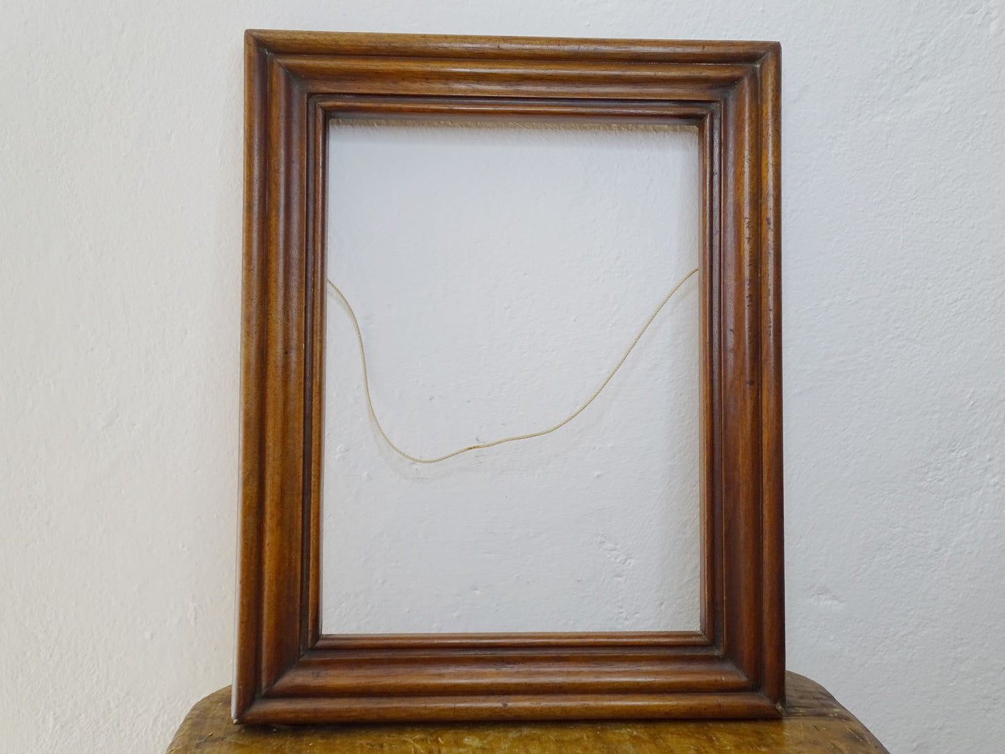 French antique wooden picture frame with patina