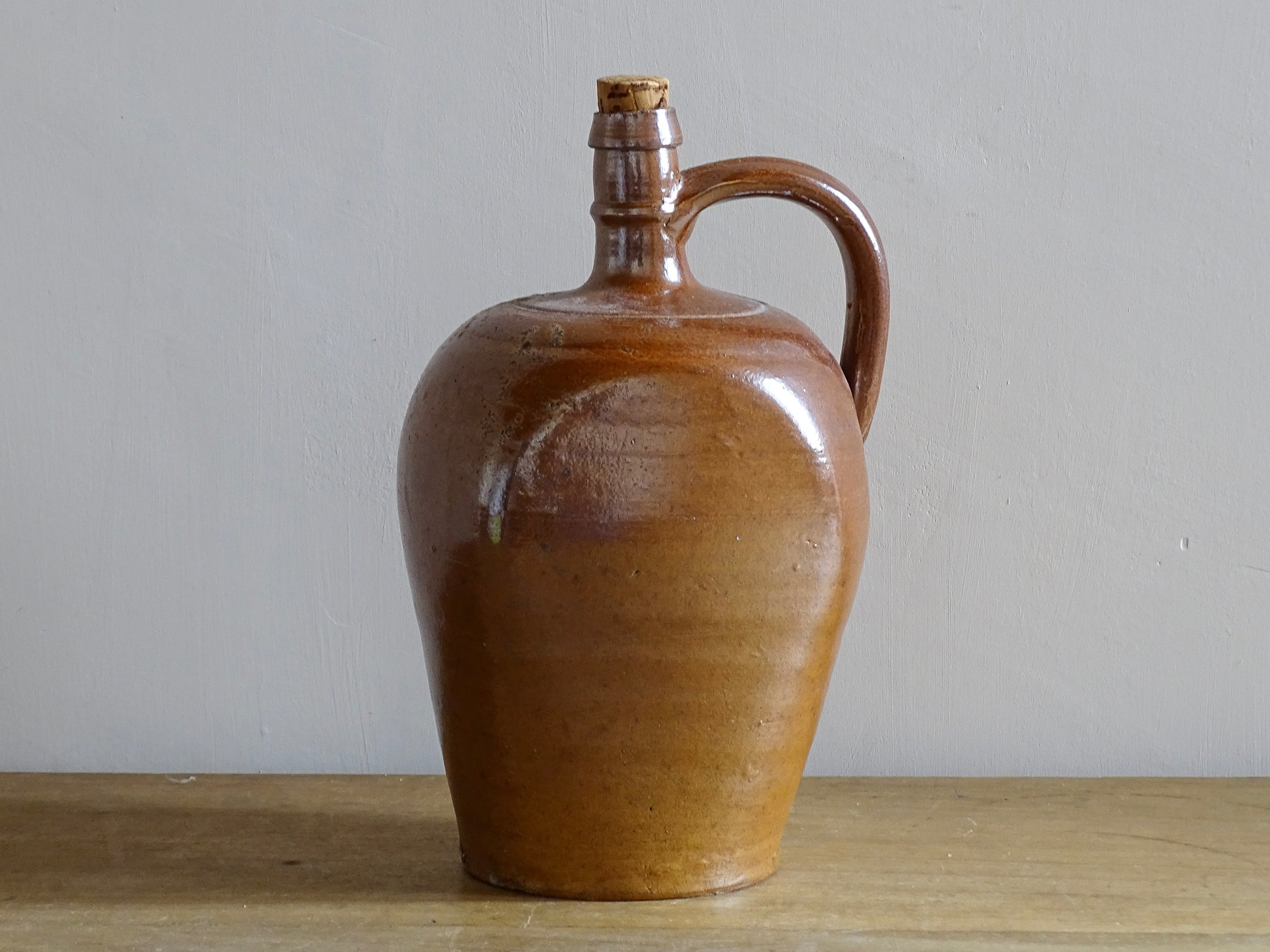 Vintage French Salt Glazed Pitcher