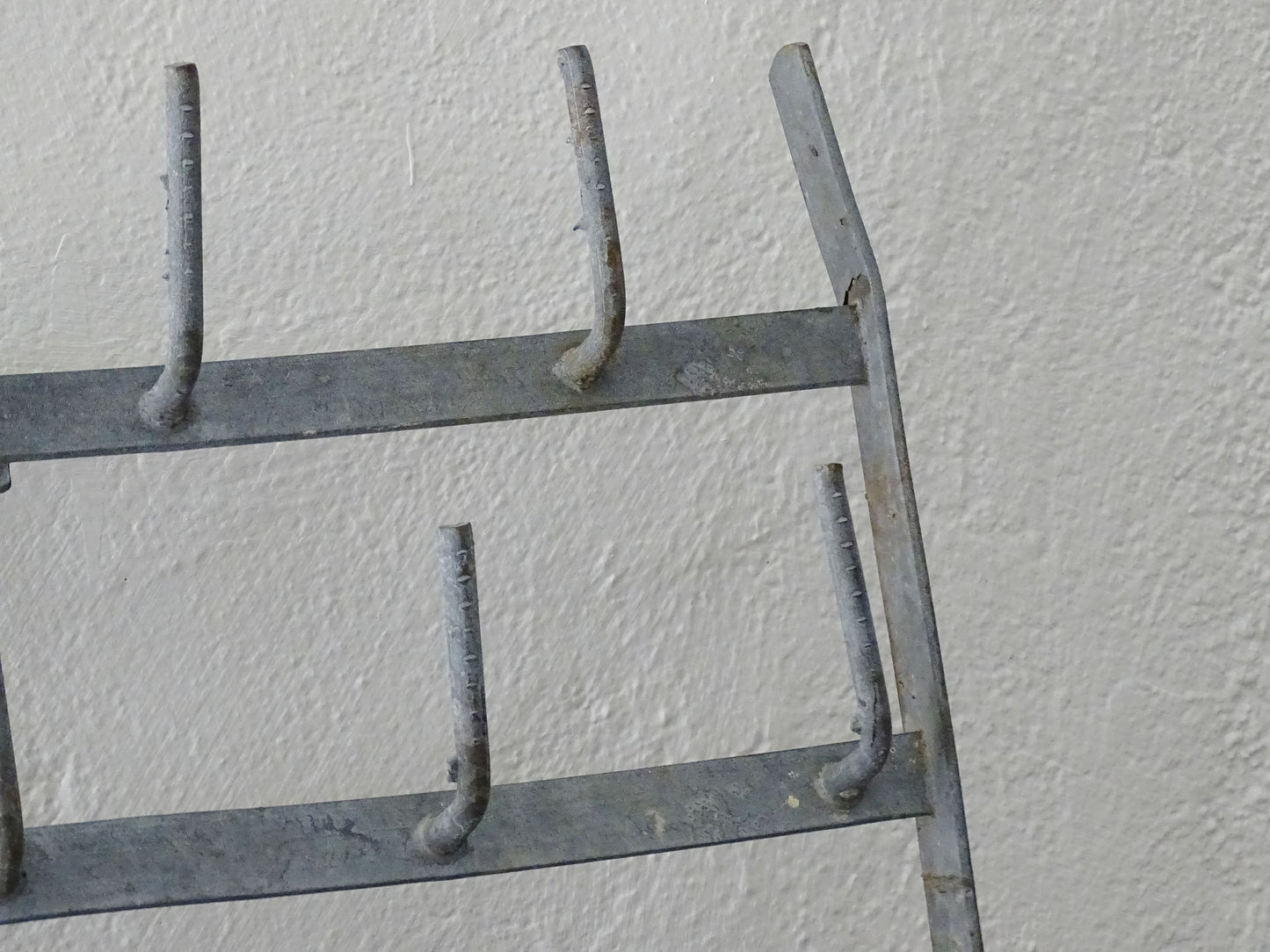 Vintage French Galvanised Herrison Bottle Drying Rack