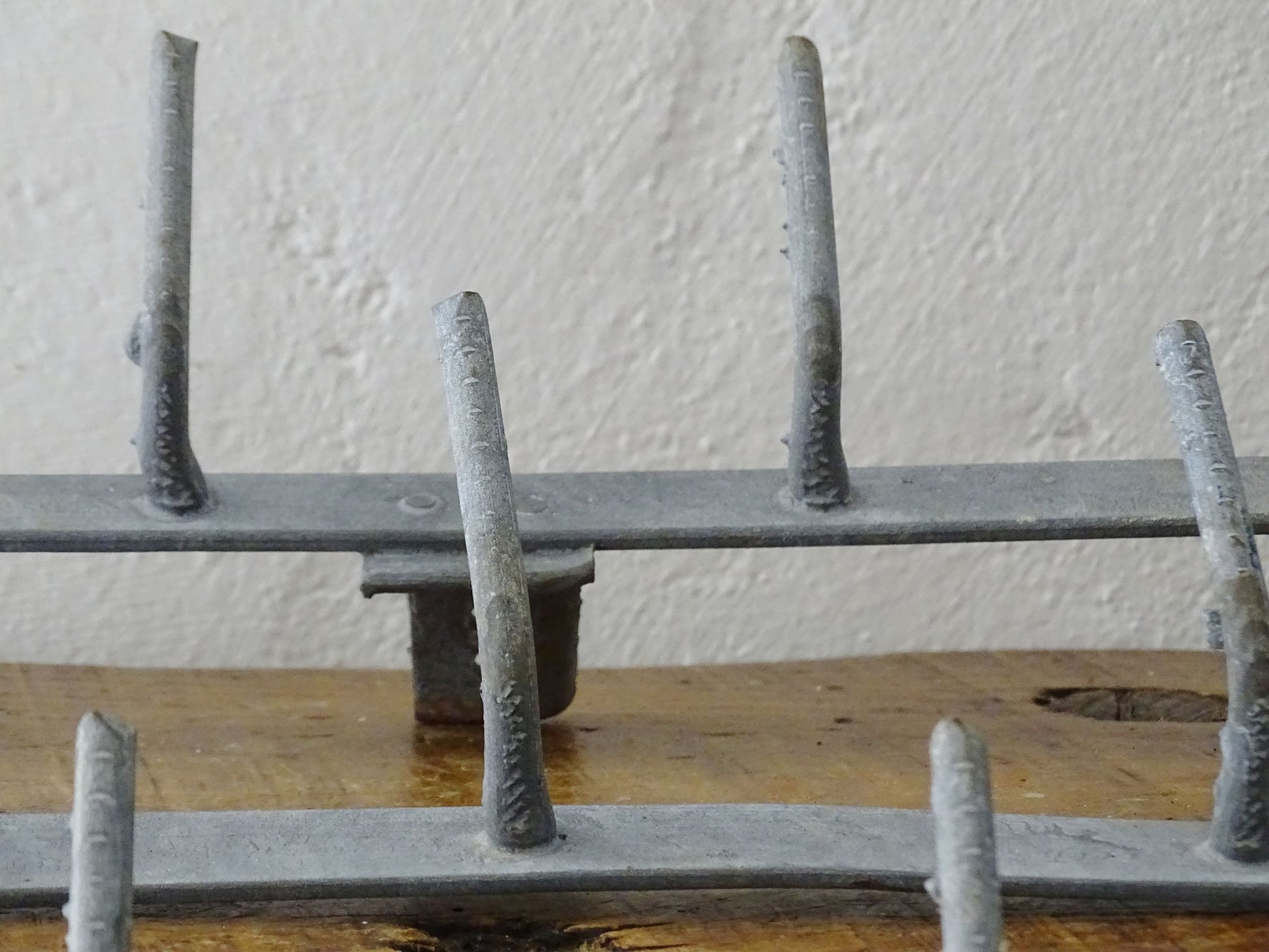 Vintage French Galvanised Herrison Bottle Drying Rack