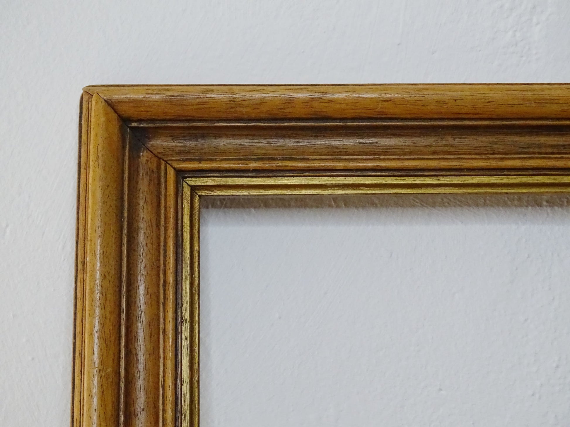 Vintage Vintage French Hardwood wooden Frame with Patina