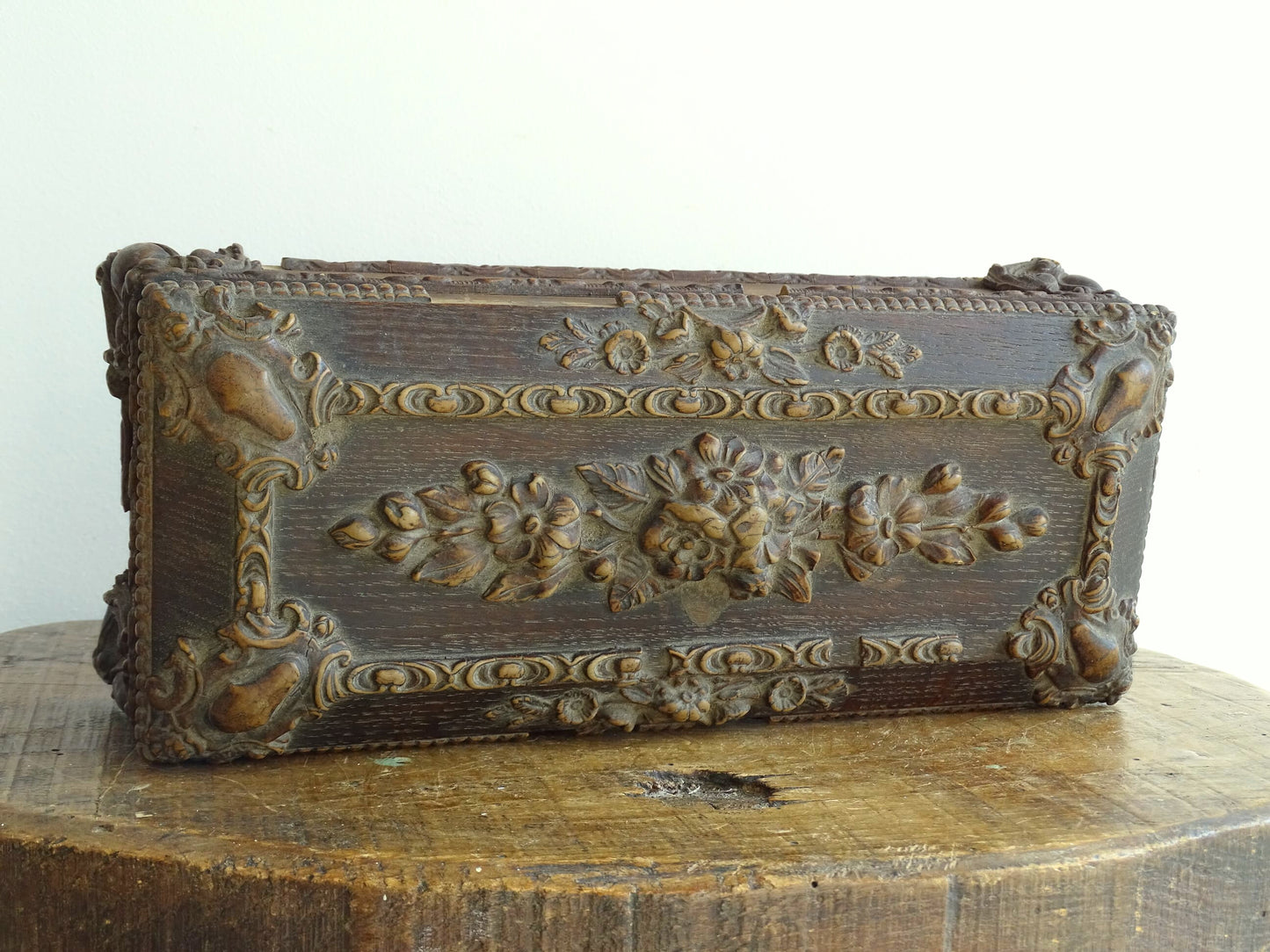 Antique French Walnut Glove Box