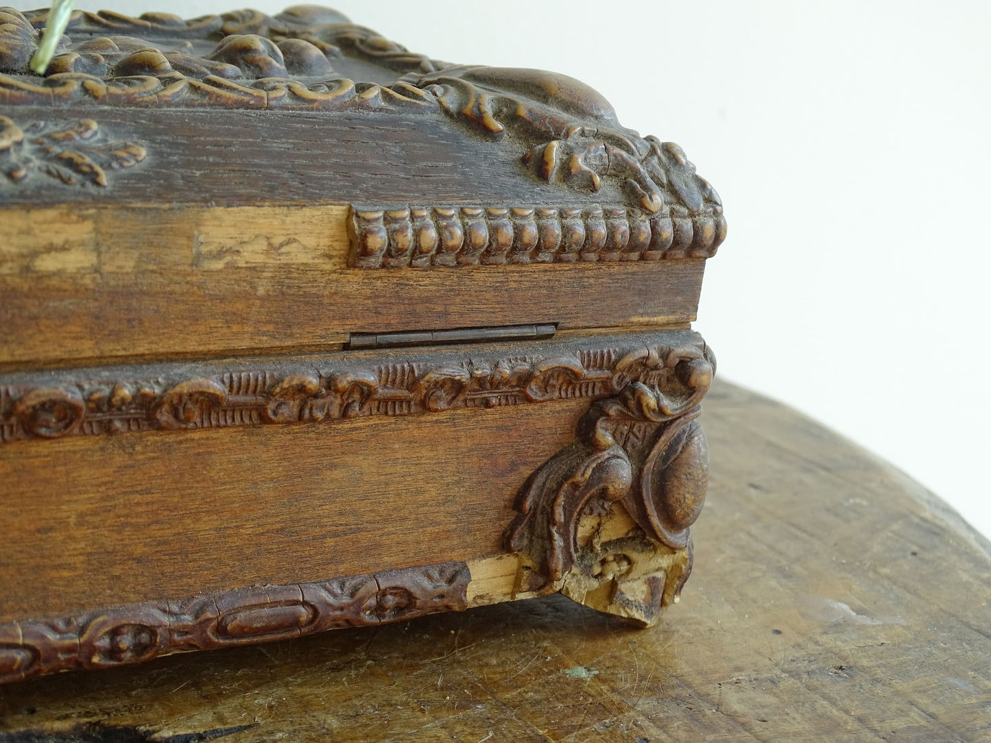 Antique French Walnut Glove Box