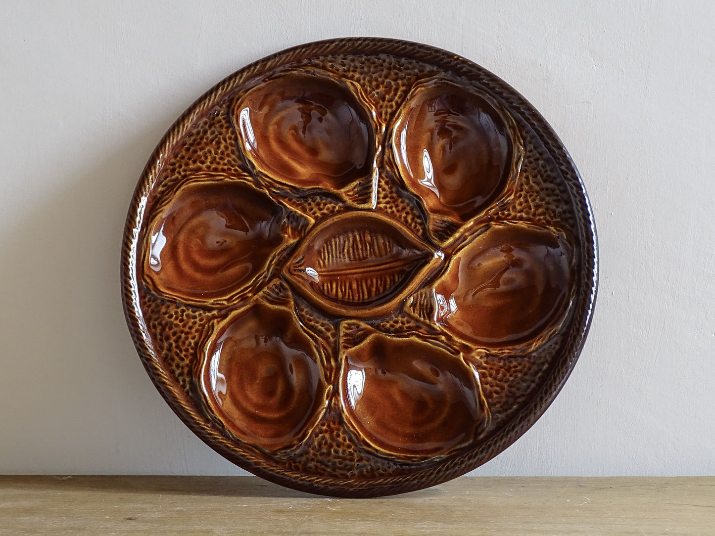 Vintage French Oyster Plate by St Clément, Multiple Available 9.8"