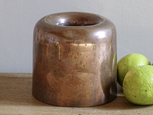 French antique copper mould for a French country farmhouse kitchen.