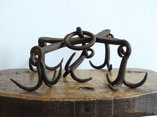 French Antique Wrought Iron Meat Hooks