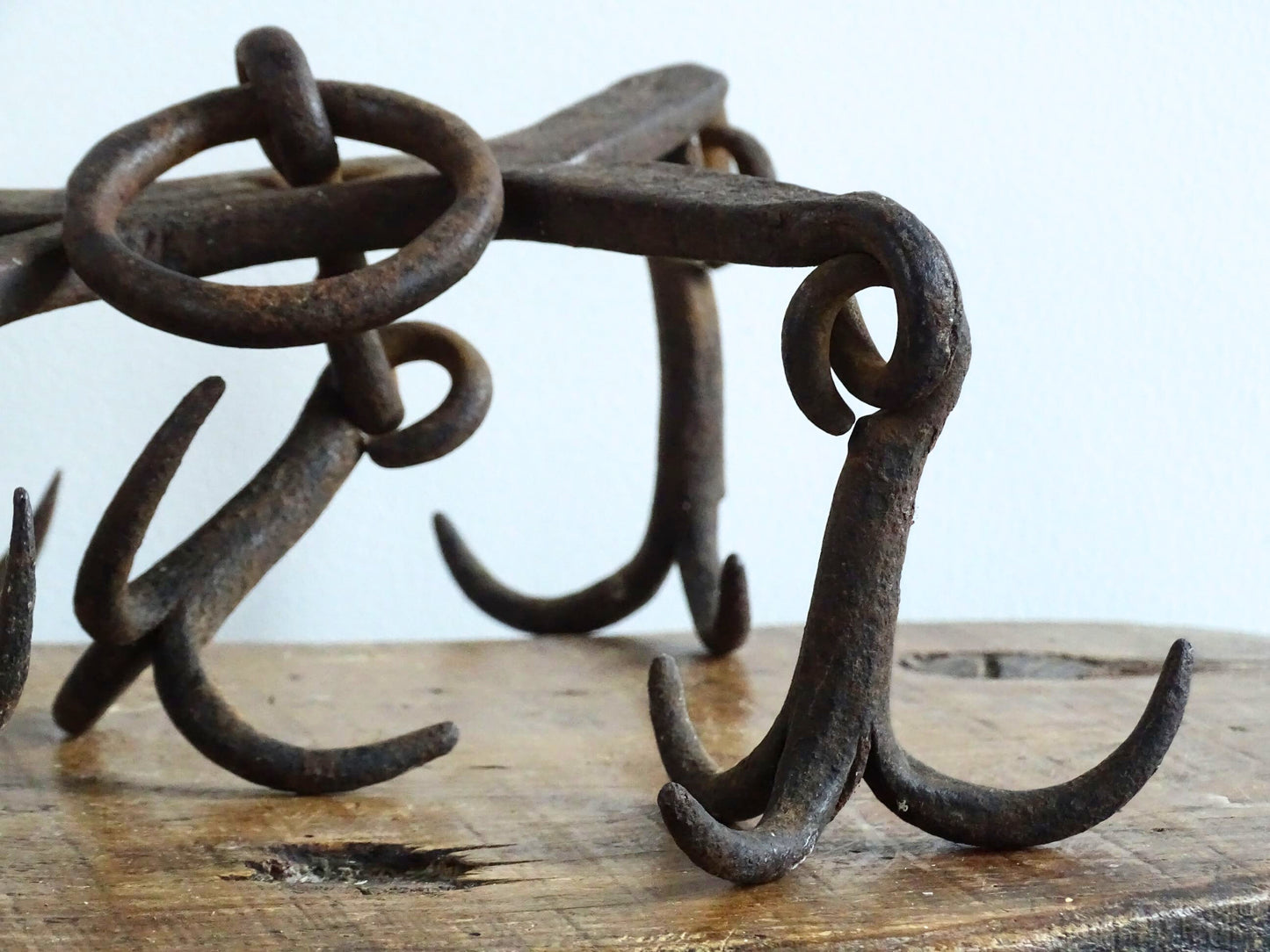 French Antique Wrought Iron Meat Hooks