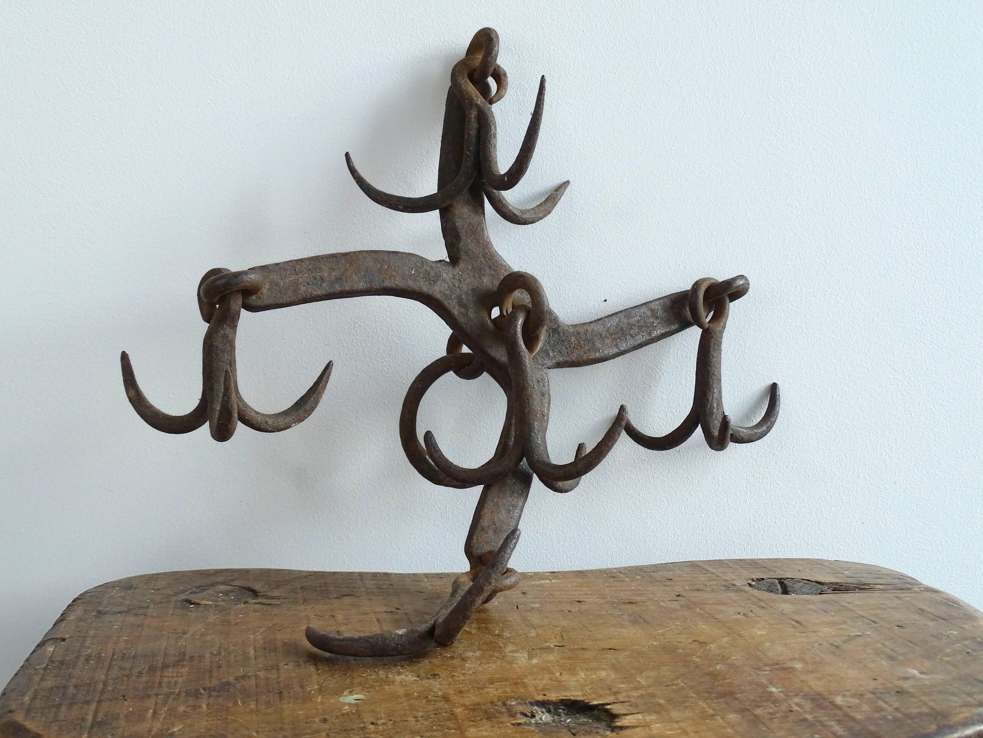 French Antique Wrought Iron Meat Hooks