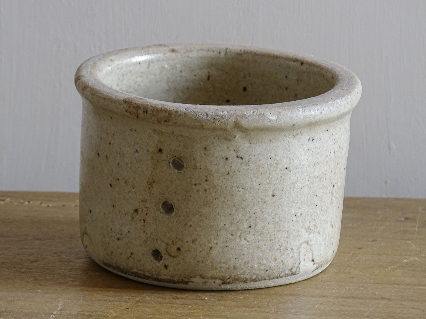 Rustic French antique ceramic faisselle